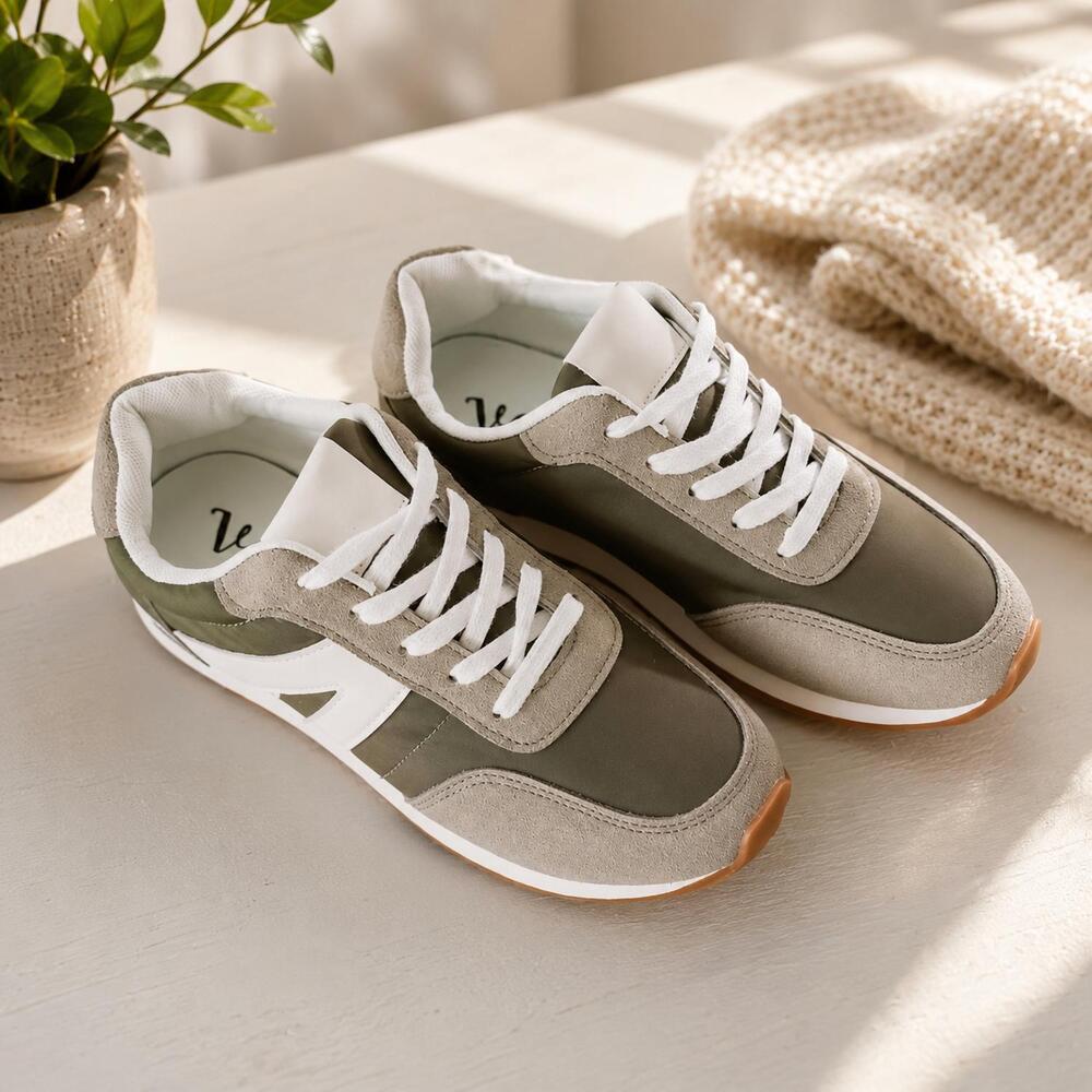 NEW VERY G women's joel lace up sneaker in olive